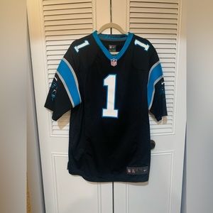 Carolina panthers Newton jersey, size large.